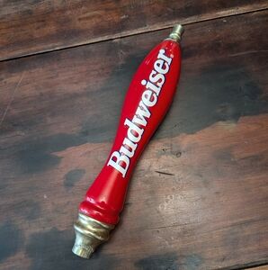 Vintage Wooden Budweiser Tap Handle